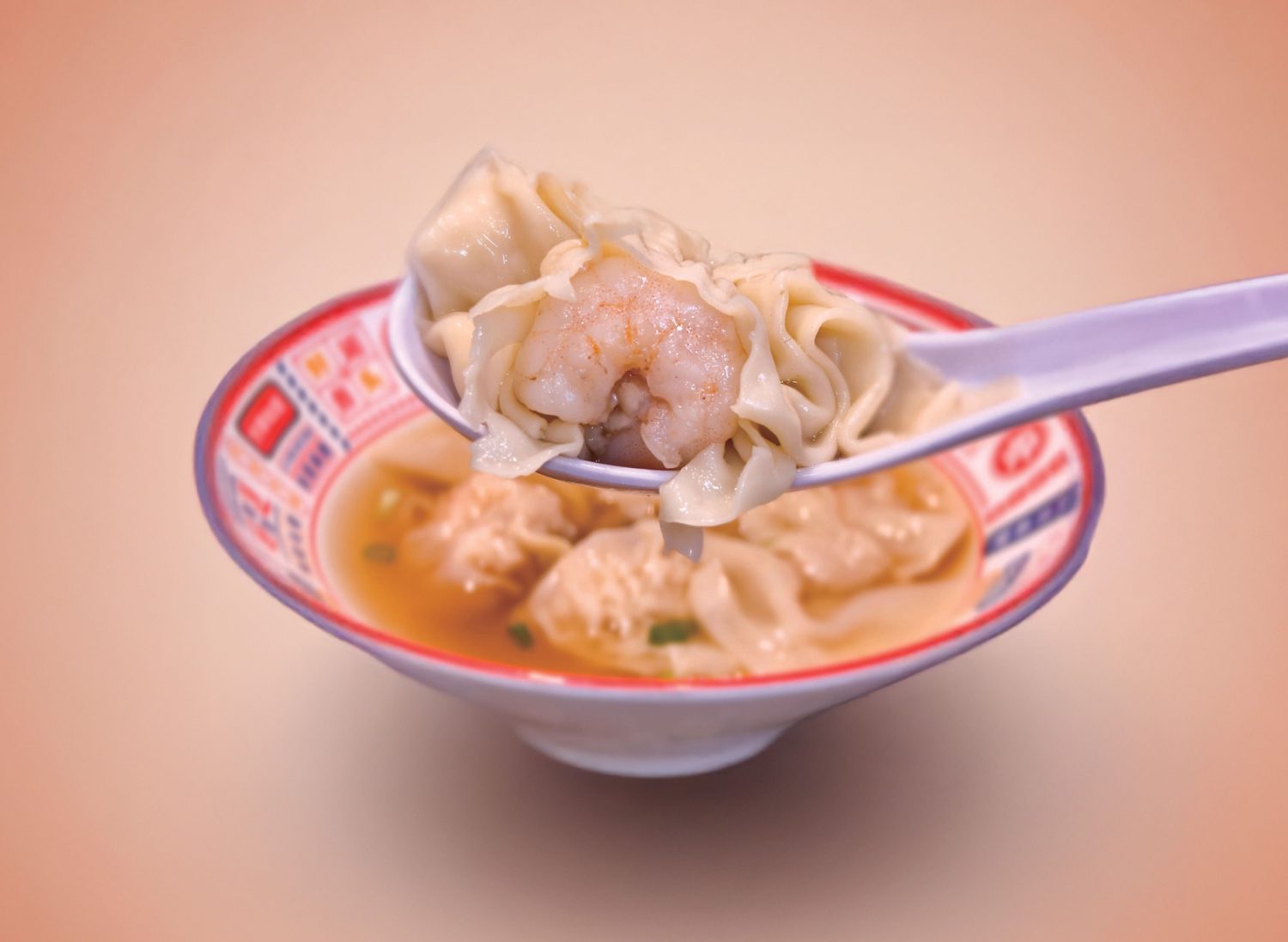 A bowl of San Hao wontons